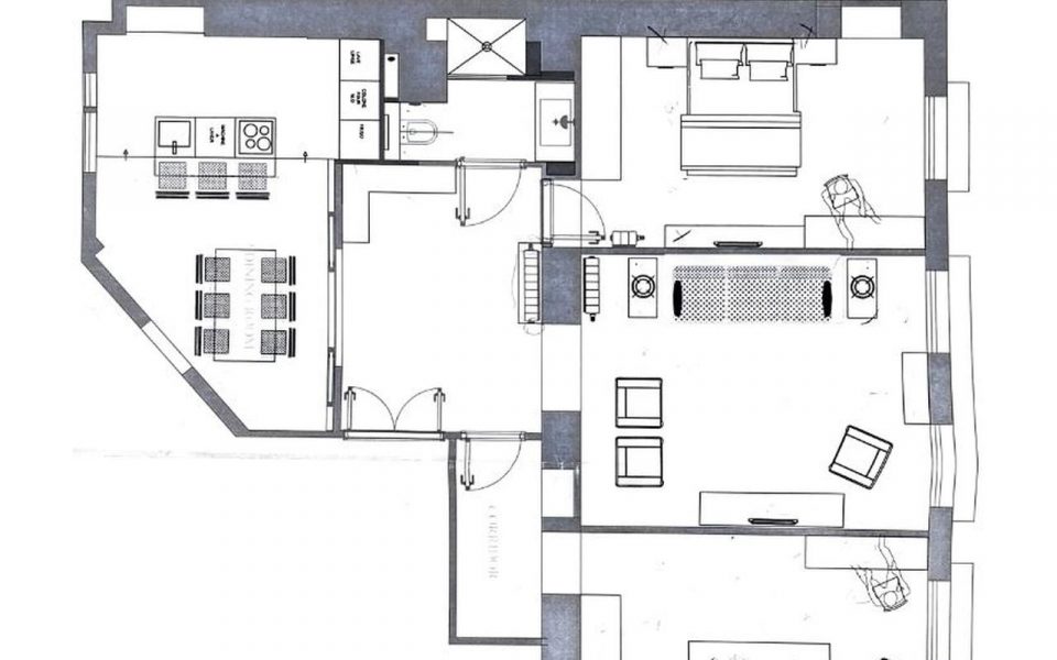 Nizza Cimiez – Bellissimo appartamento di 3 stanze 91 m² in un palazzo dell’inizio del secolo scorso : plan
