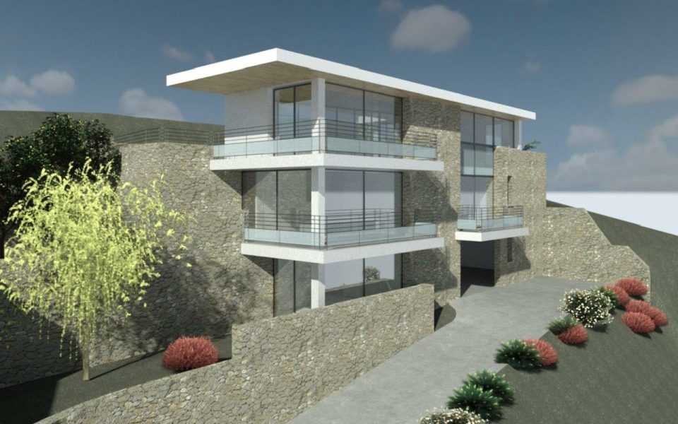 Nizza Fabron- Terreno edificabile con permesso per villa 200m² e piscina
