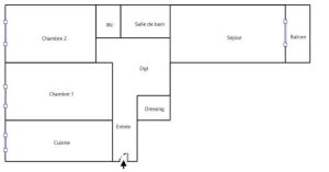Nizza Carabacel – Appartamento 3 stanze 70m2 con terrazza