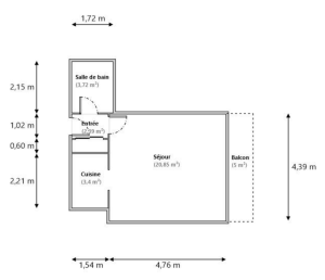 Cimiez – Studio 31m2 in residenza venduto affittato