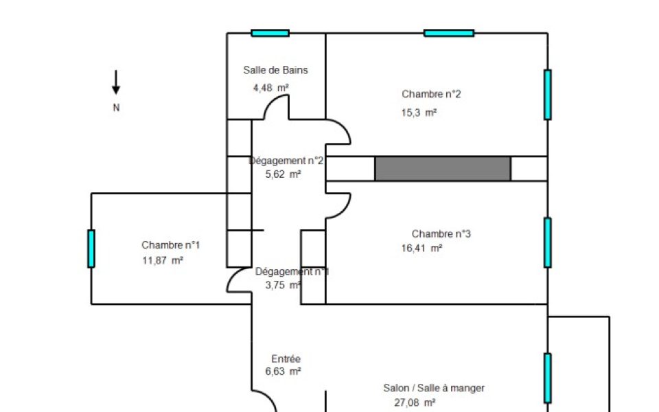 Nice Cimiez – 3 Bedroom Apartment 106 sqm : plan